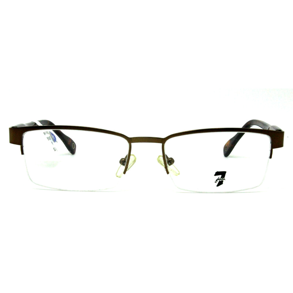 7 FOR ALL MANKIND PISMO BROWN METAL EYEGLASSES RX FRAMES 52-17-140